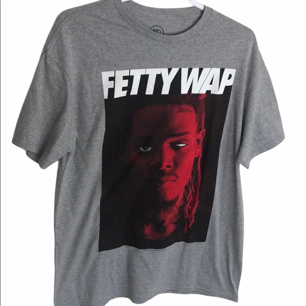 Fetty Wap Short Sleeve gray short sleeve shirt size L